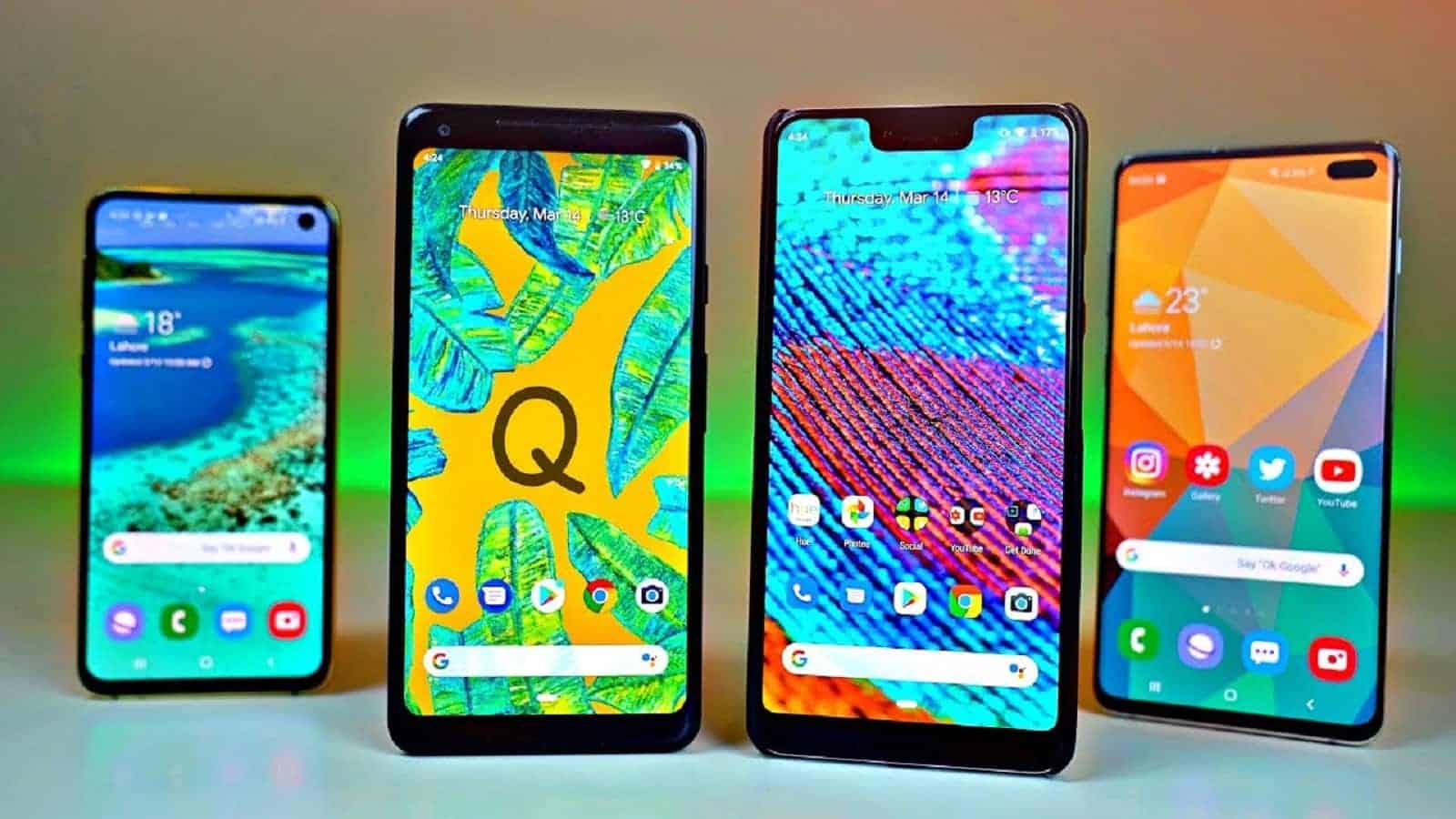 Android q on various android devices