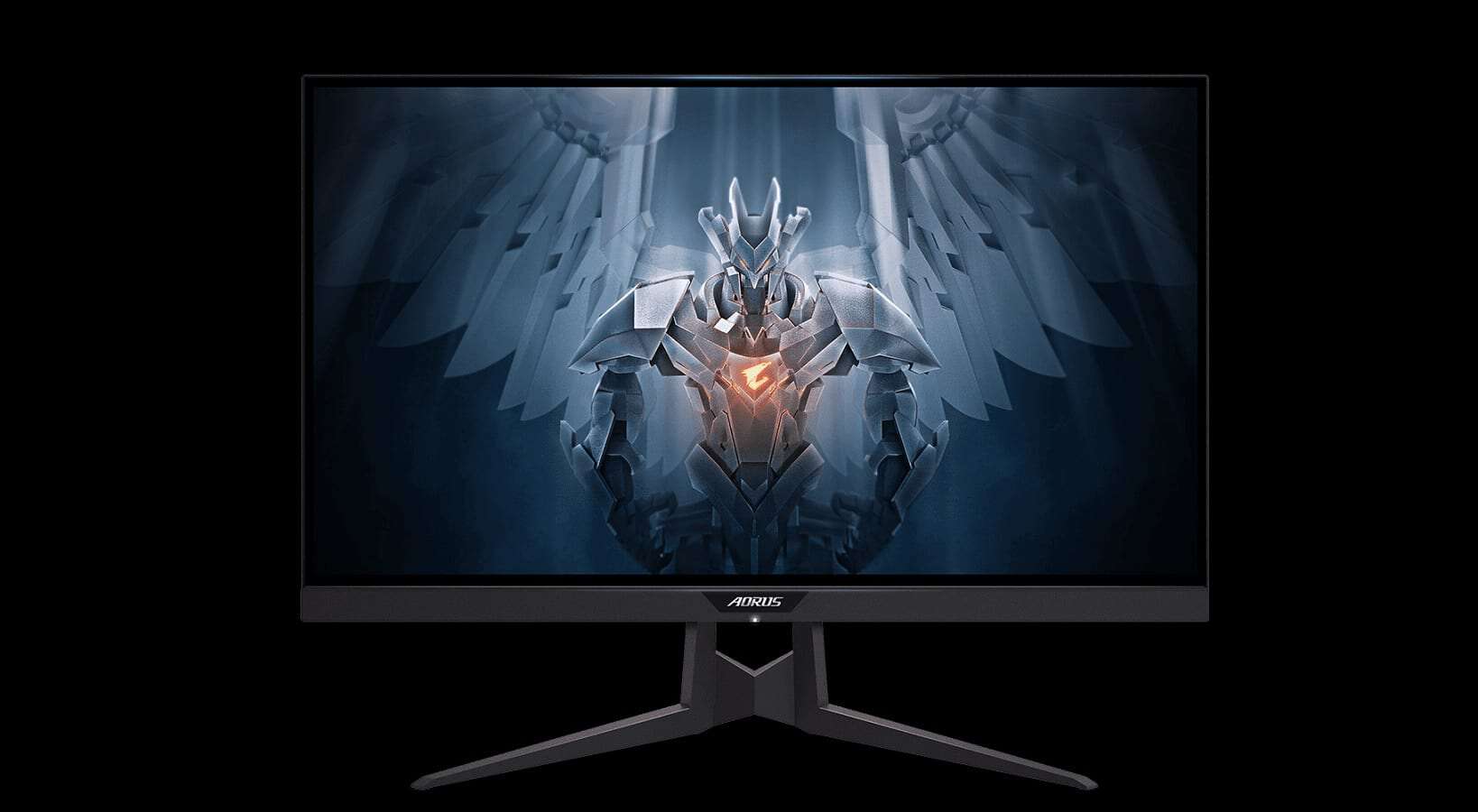 aorus ad27qd gaming monitor on black background