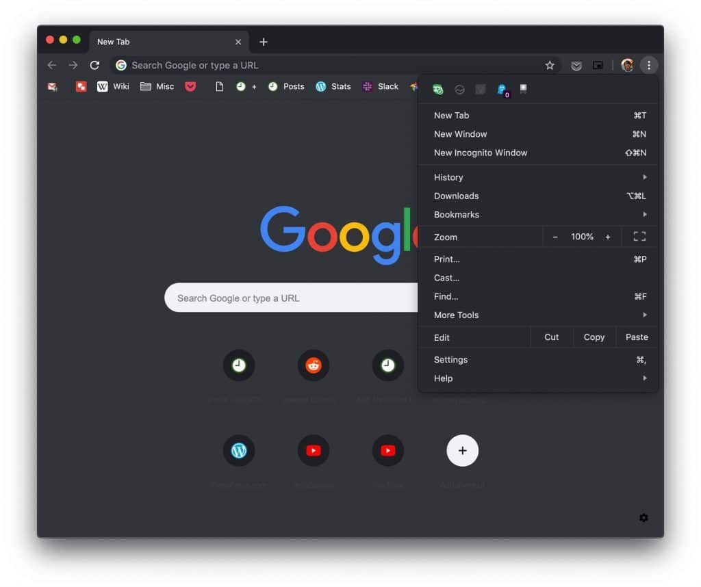 chrome 73 dark mode on macos