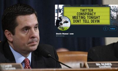 Devin nunes looking at one of his parody twitter accounts