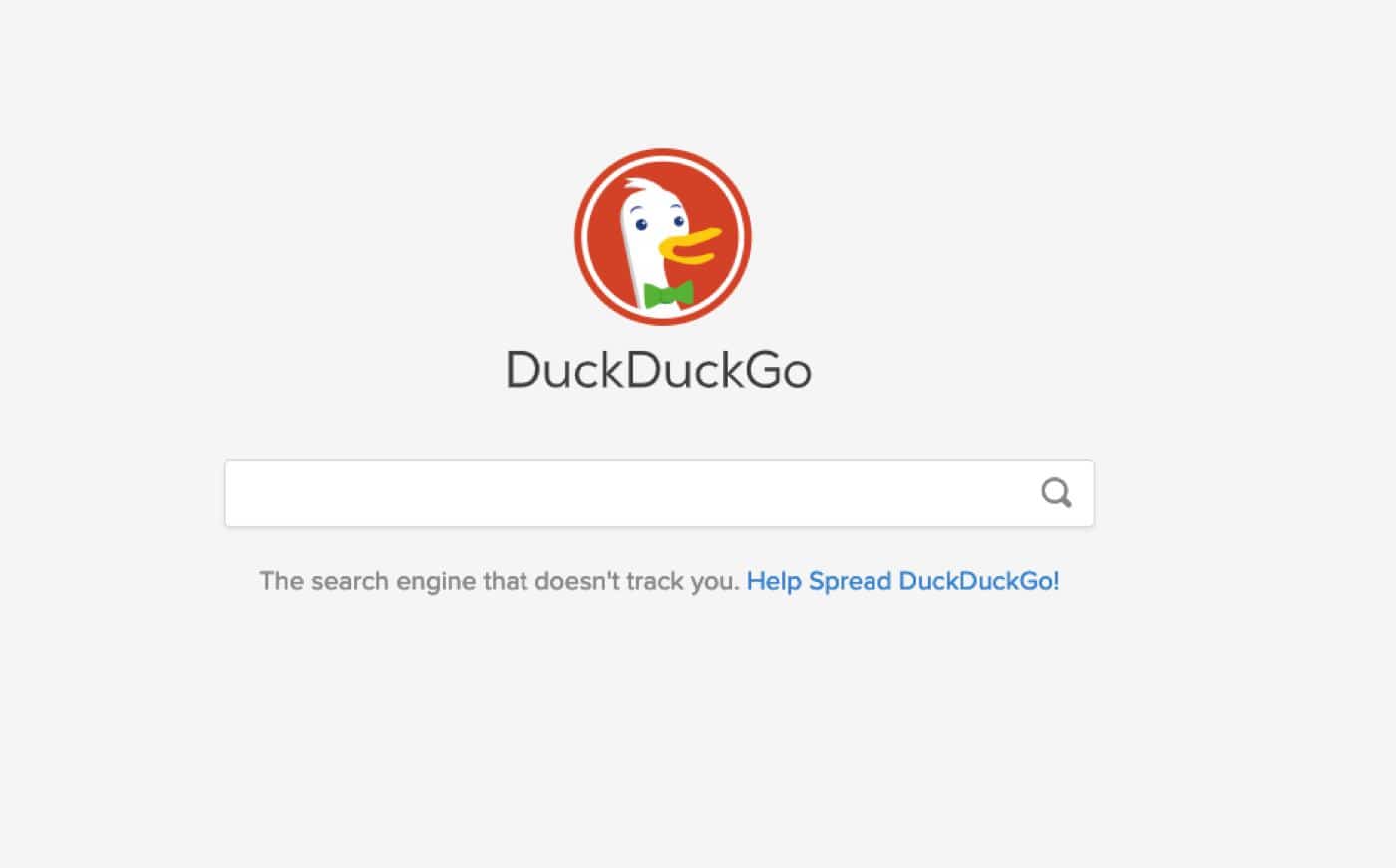 Duckduckgo search page