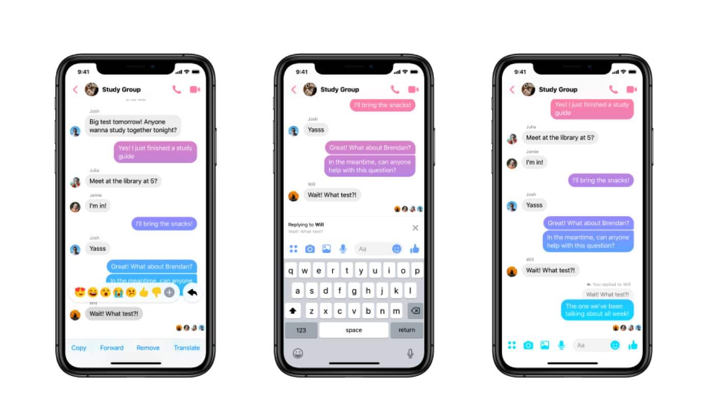 Facebook Messenger does threaded messages now