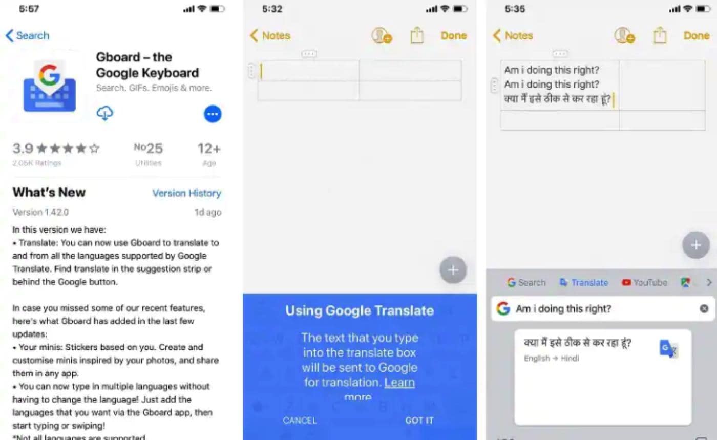 You Can Now Use Google Translate In Gboard For IOS