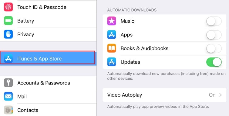 how to automatically update apps on ios