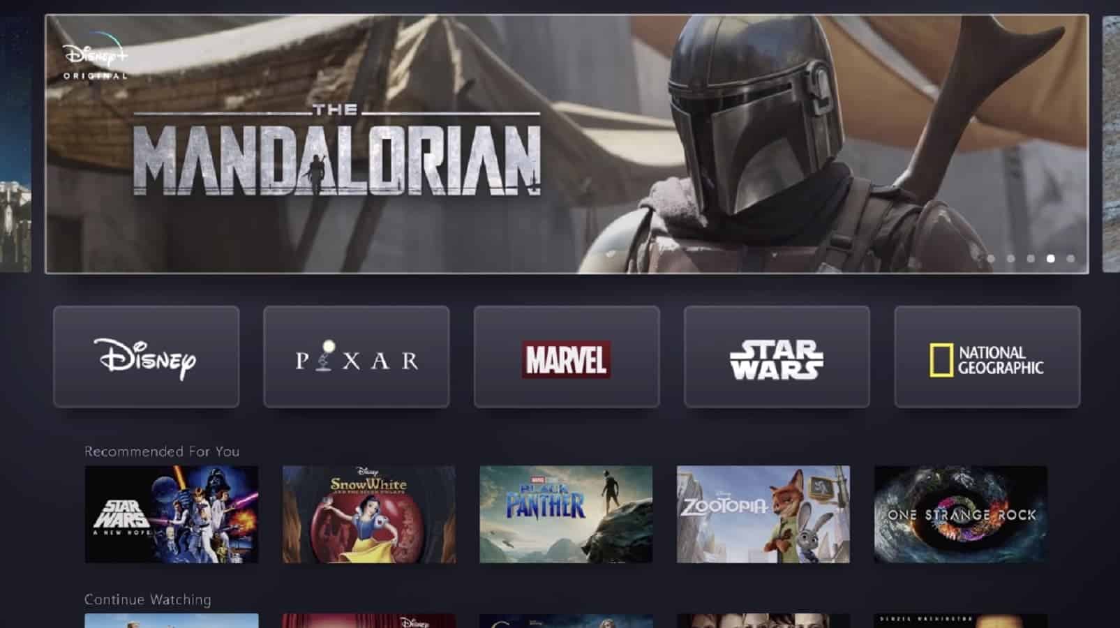 Disney+ shows off launcher