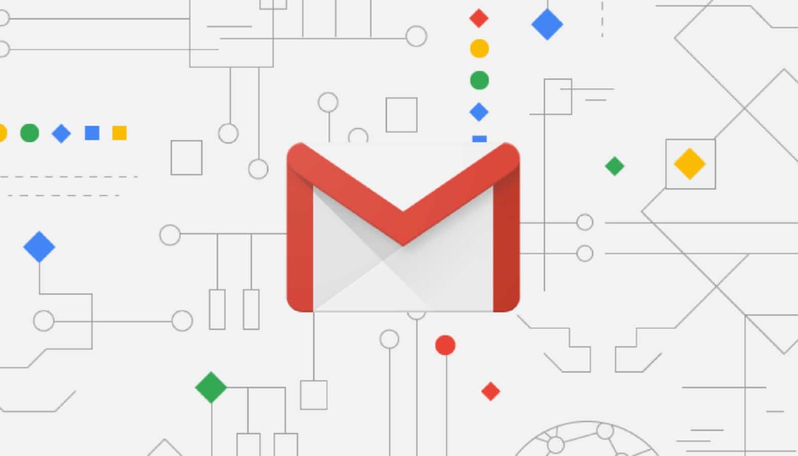 Google gmail icon being shown on circuitry background