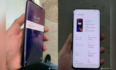 oneplus 7 showing curved screen design
