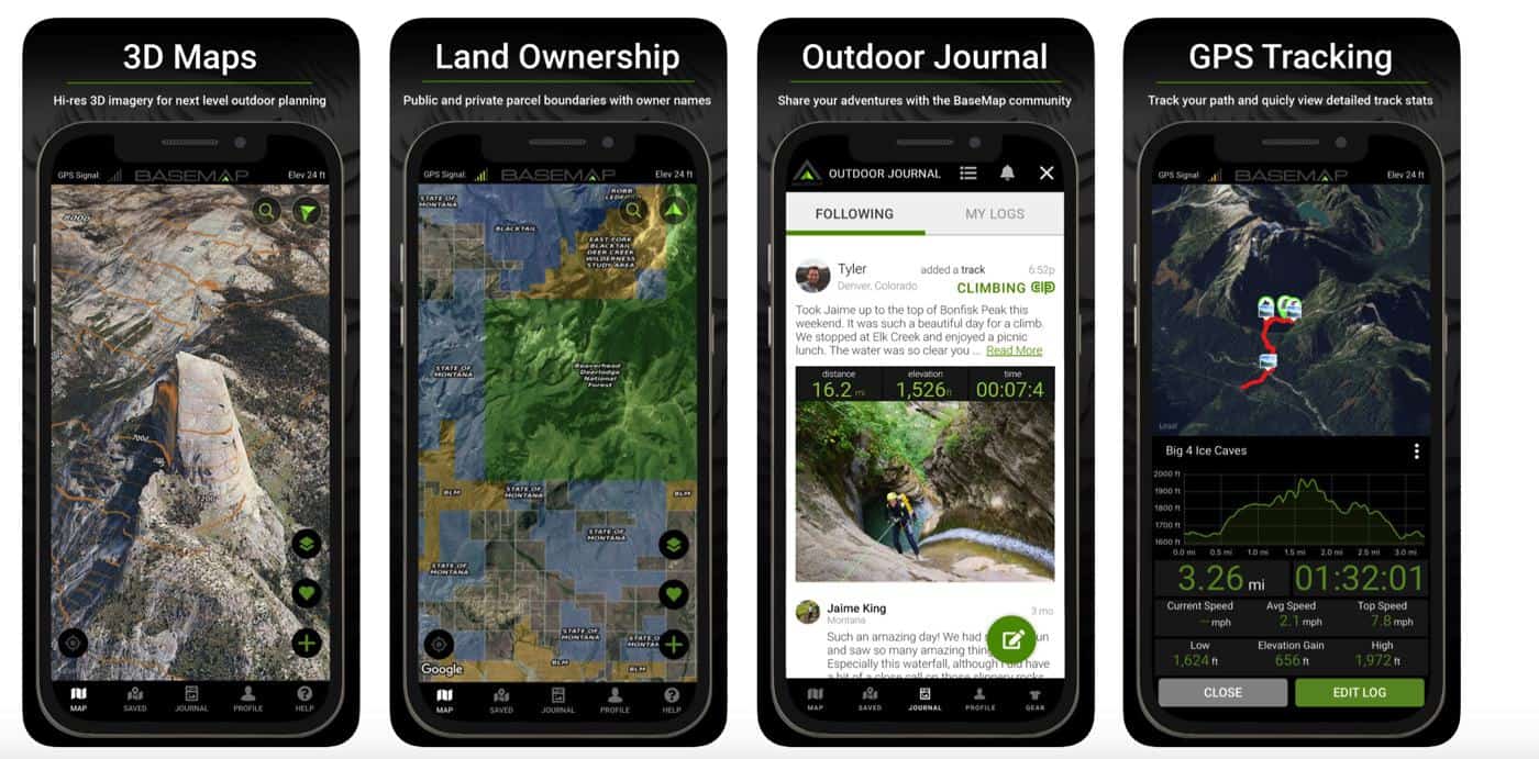 basemap ios android hiking app