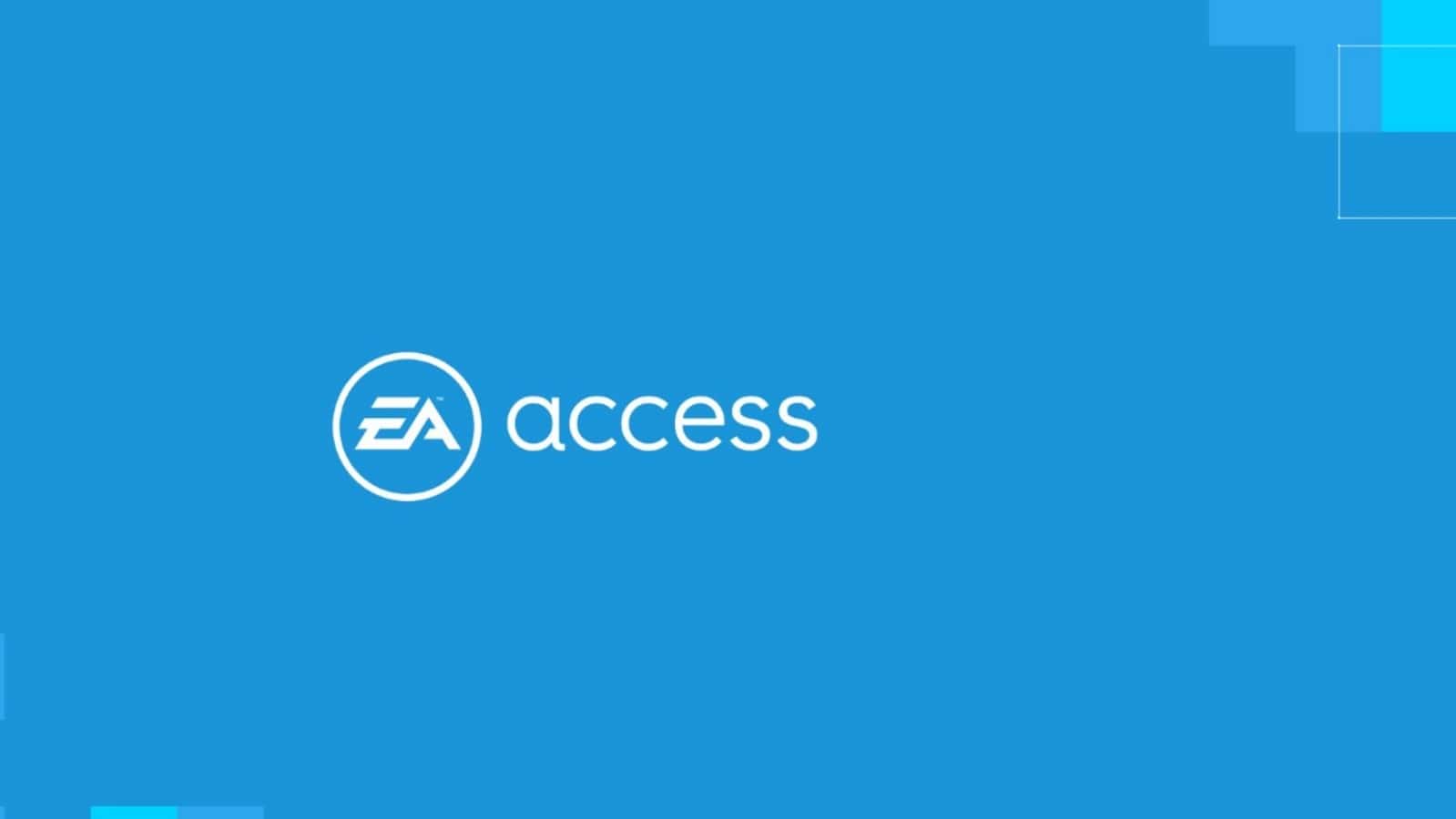 Ea access logo on blue background