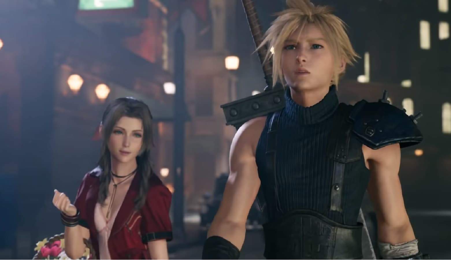 final fantasy vii with cloud and aerith