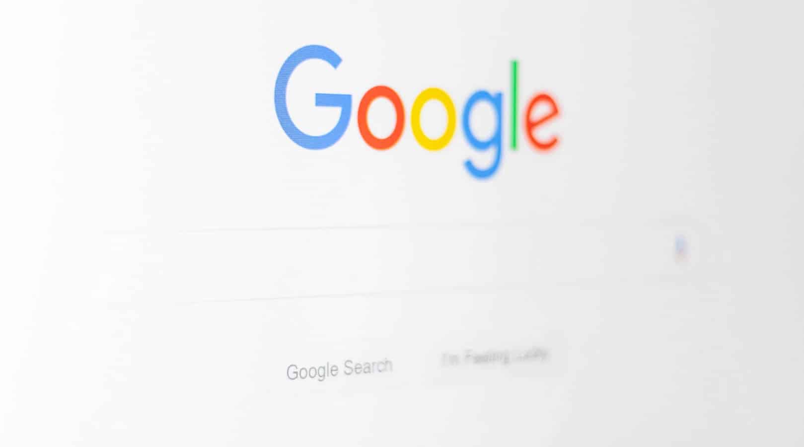 google logo on search screen