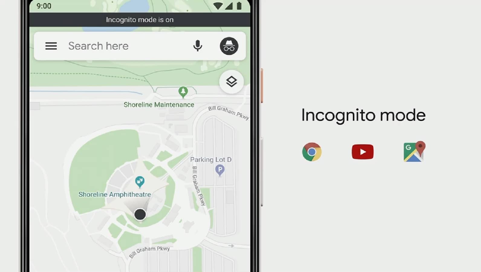 Google maps incognito mode