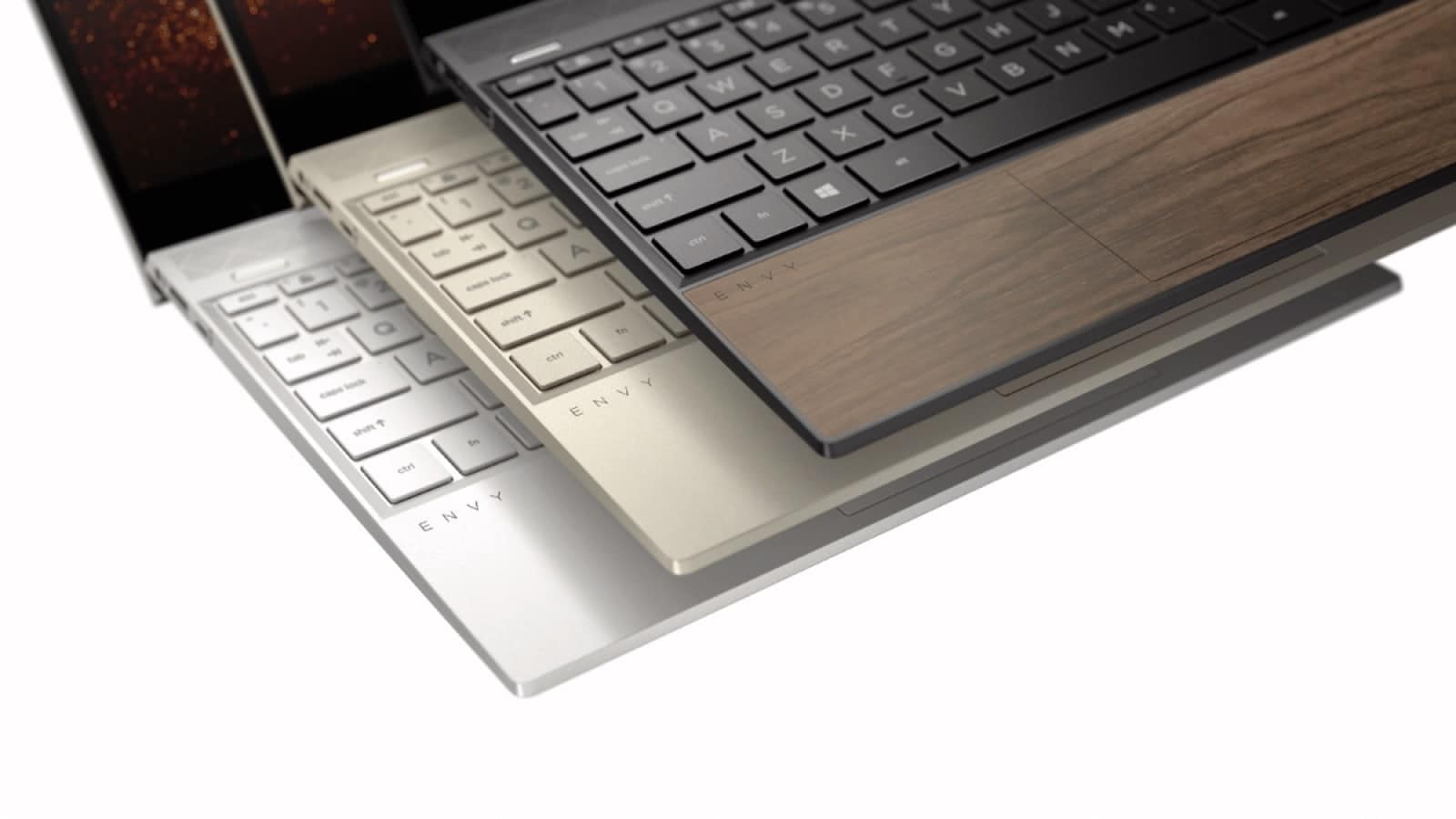 Hp envy laptops with wood handrests