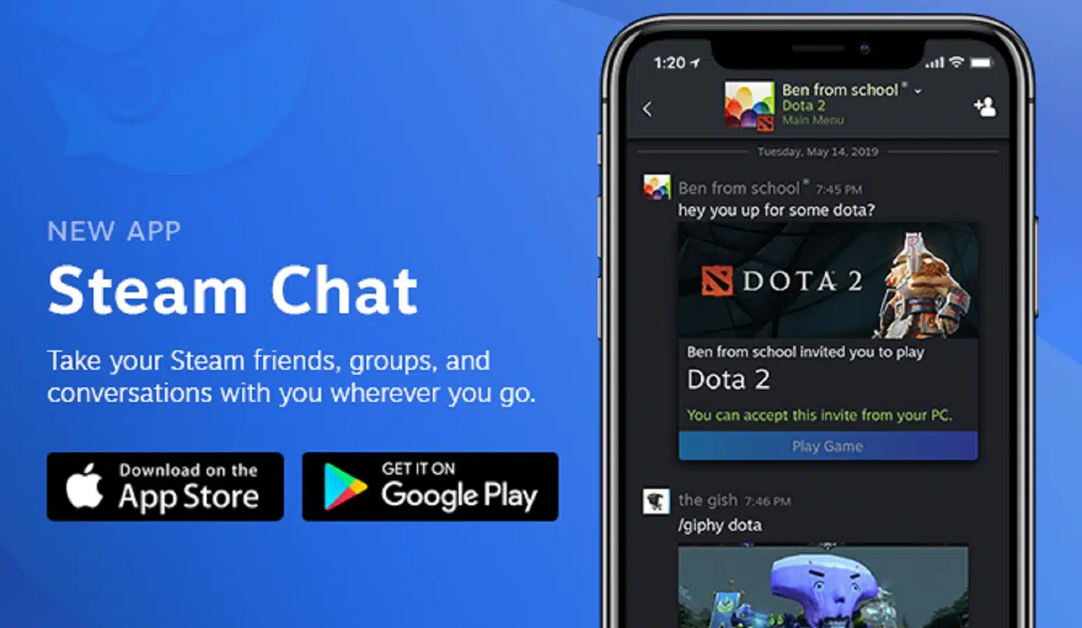 steam chat official app