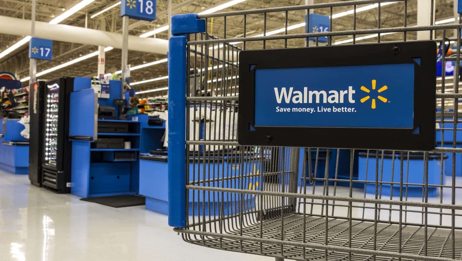 Walmart cart in store