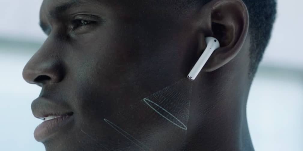 Which Apple AirPod contains the microphone?