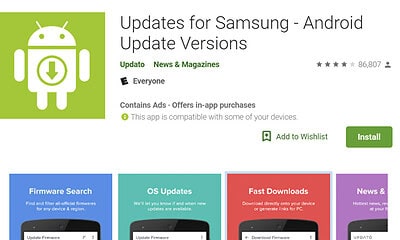 google play store fake samsung update app