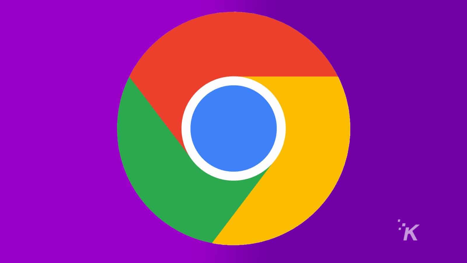 google chrome logo on purple background