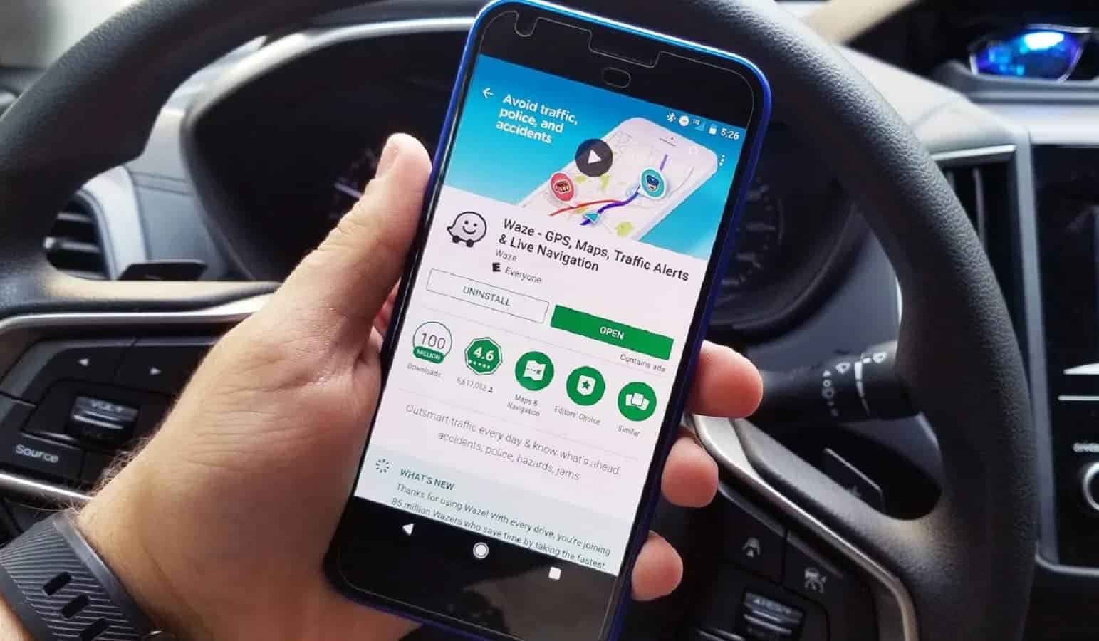 Waze app on phone