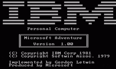 screenshot of microsoft adventure on internet archive