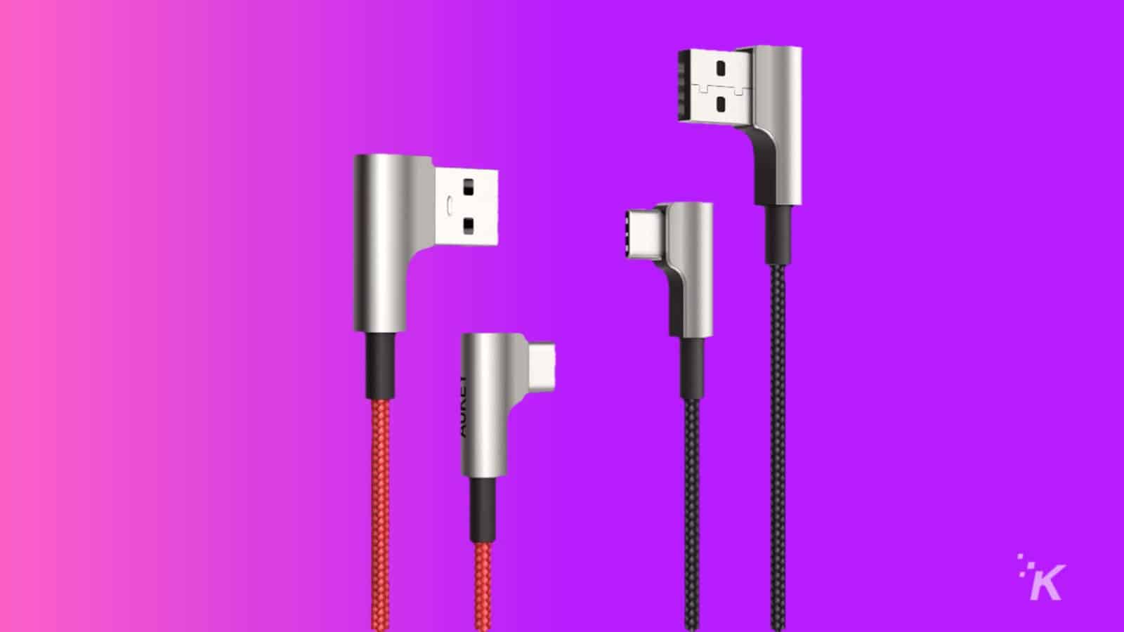 Aukey usb c cables 90