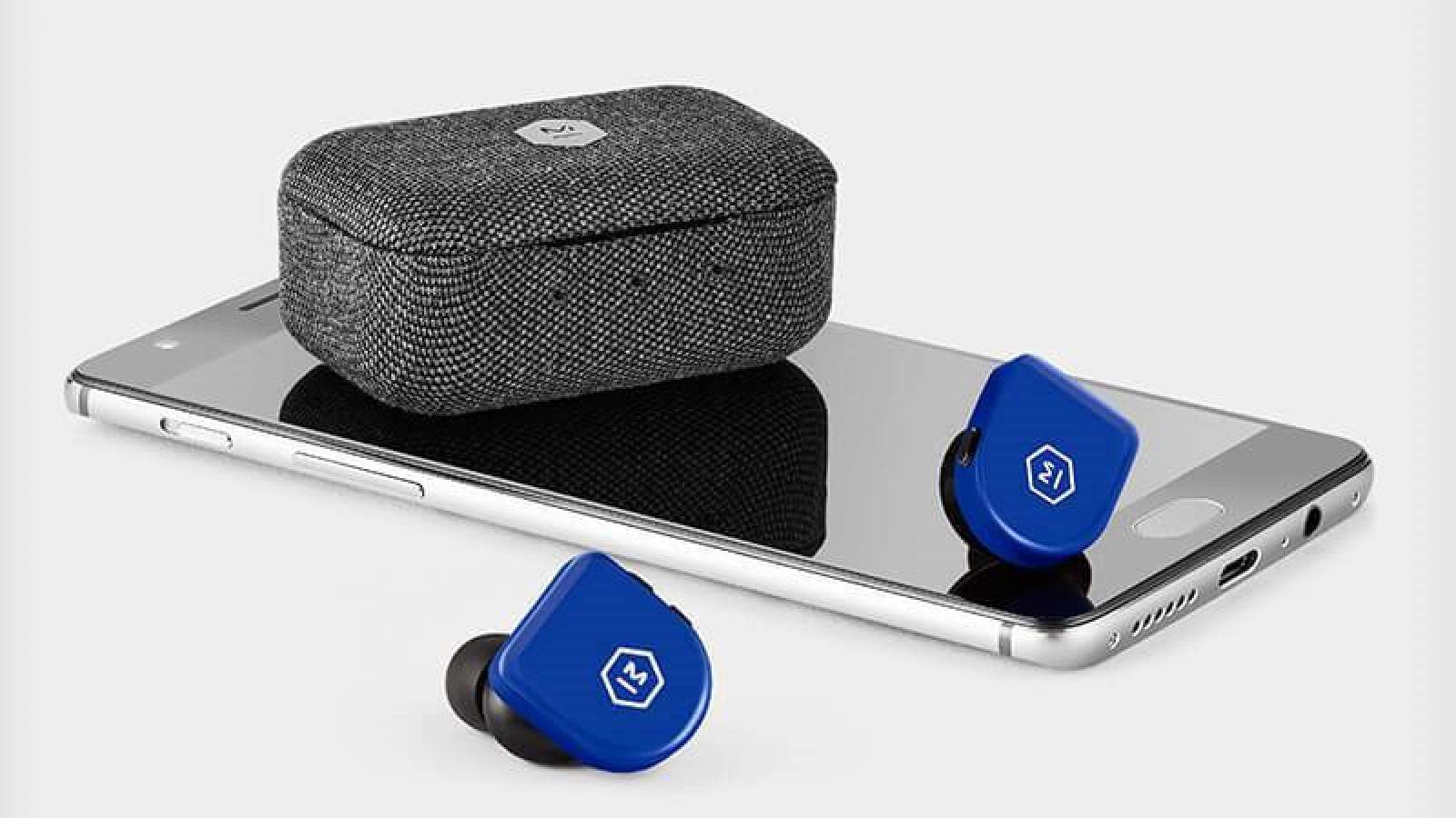 mw07 go earbuds on a smartphone