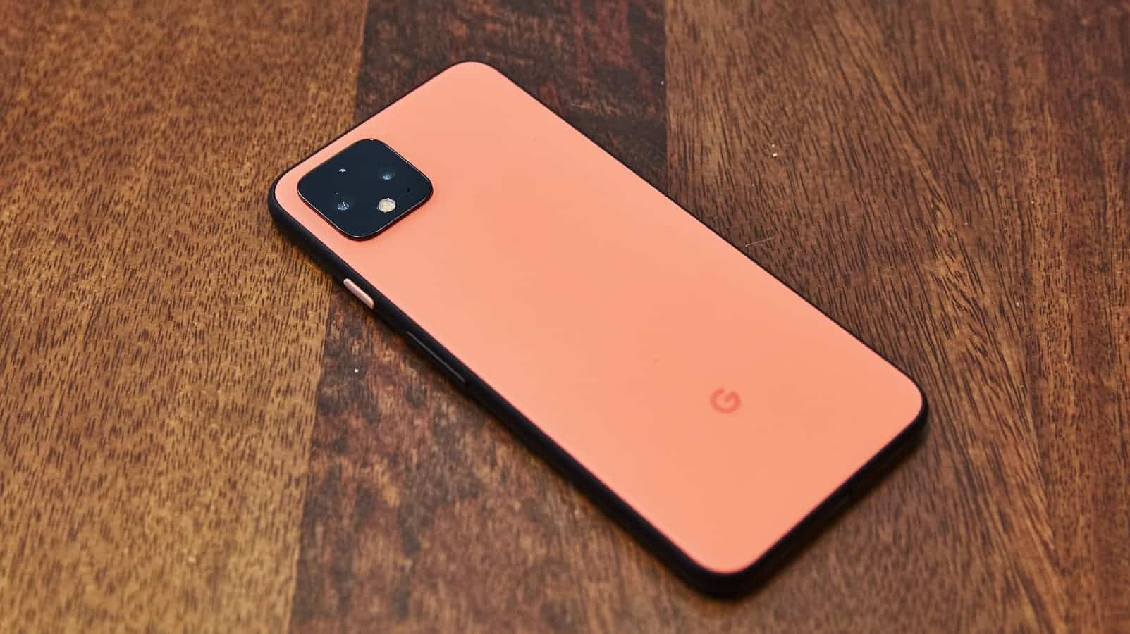 google pixel 4 on table oh so orange
