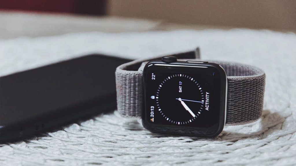 apple watch on bed