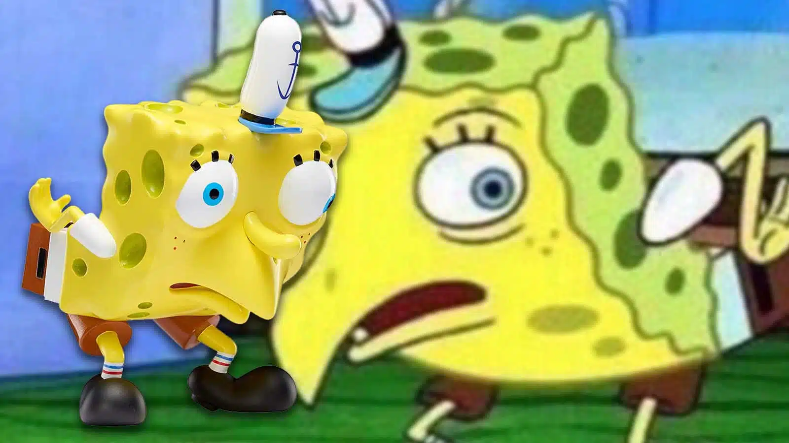 mocking spongebob figurine meme amazon