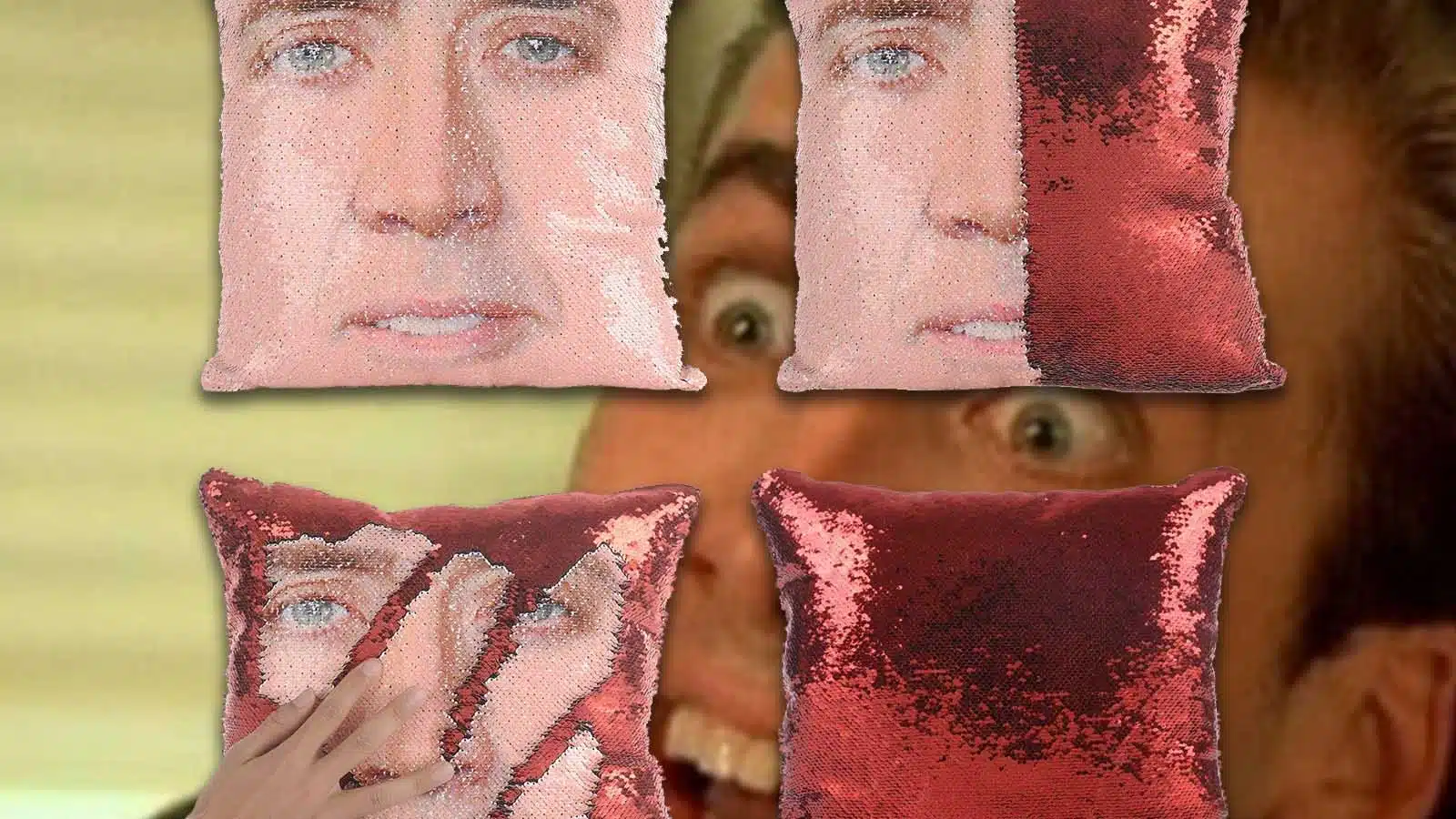 nick cage pillow