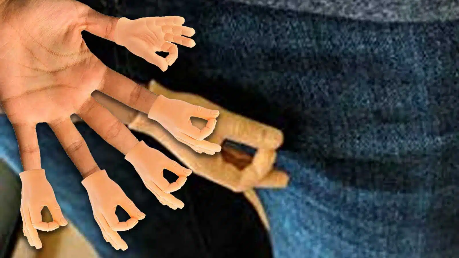 tiny fingers playing the circle game or saying ok