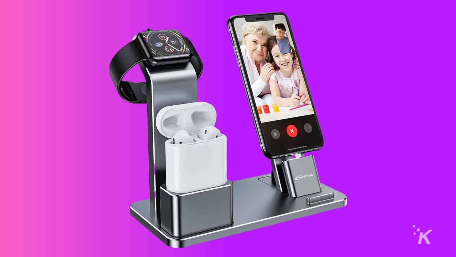 Yofe charging stand for apple watch knowtechie gift guide