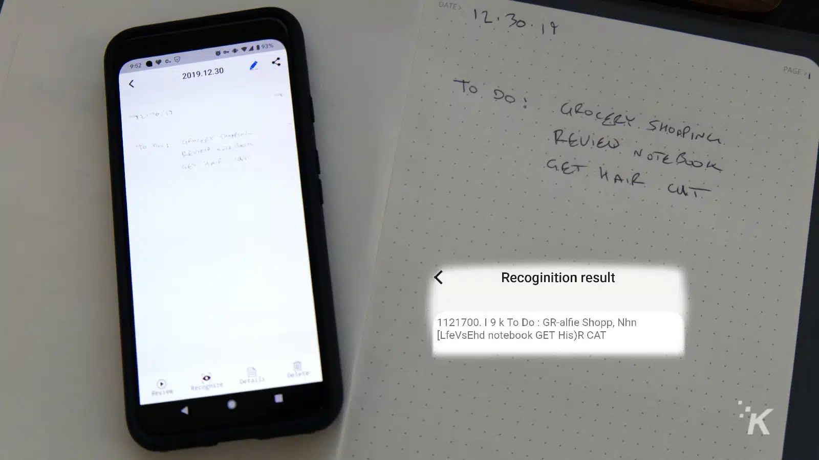 To do list written on paper and on mobile phone