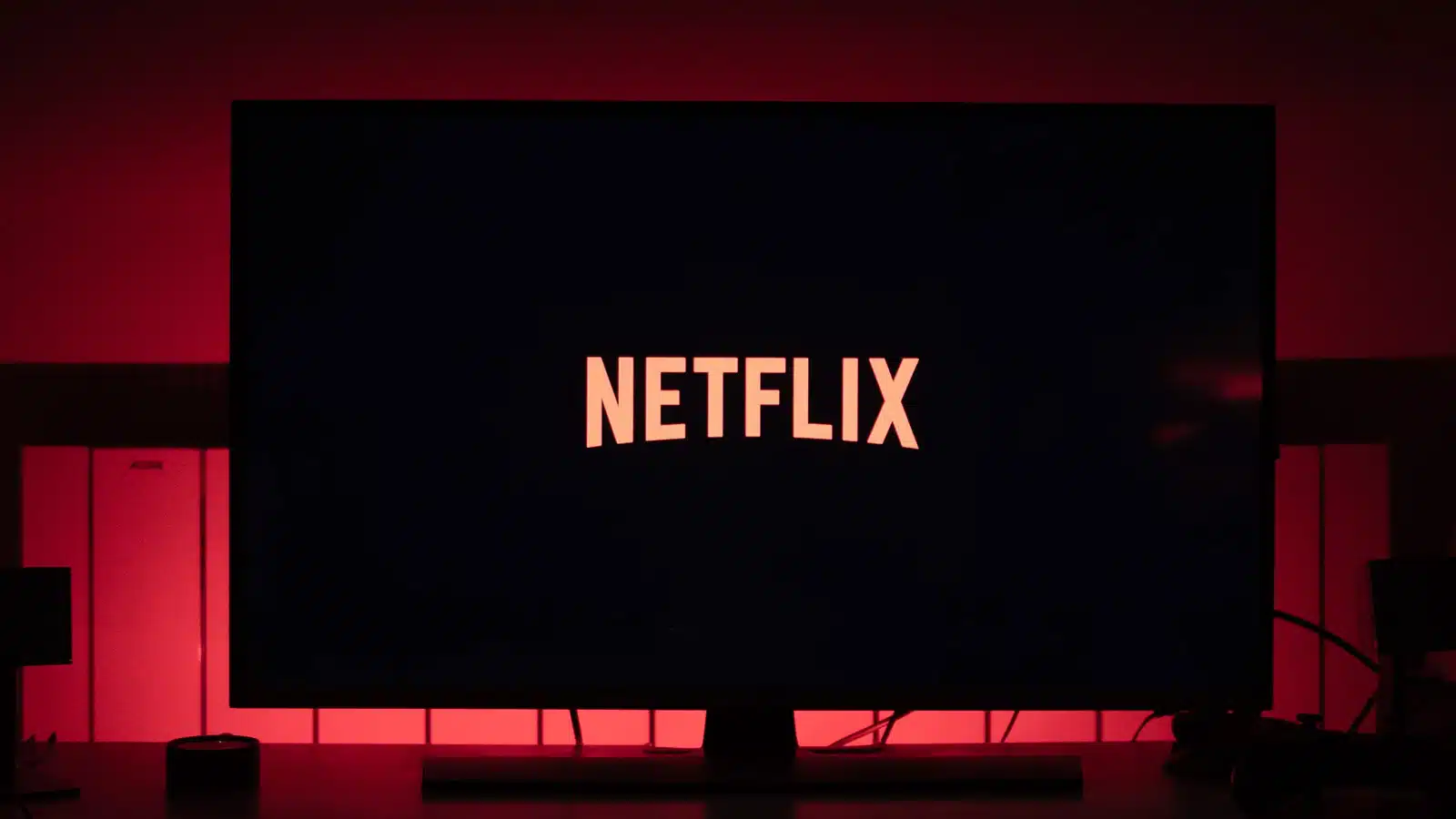 netflix logo on red background