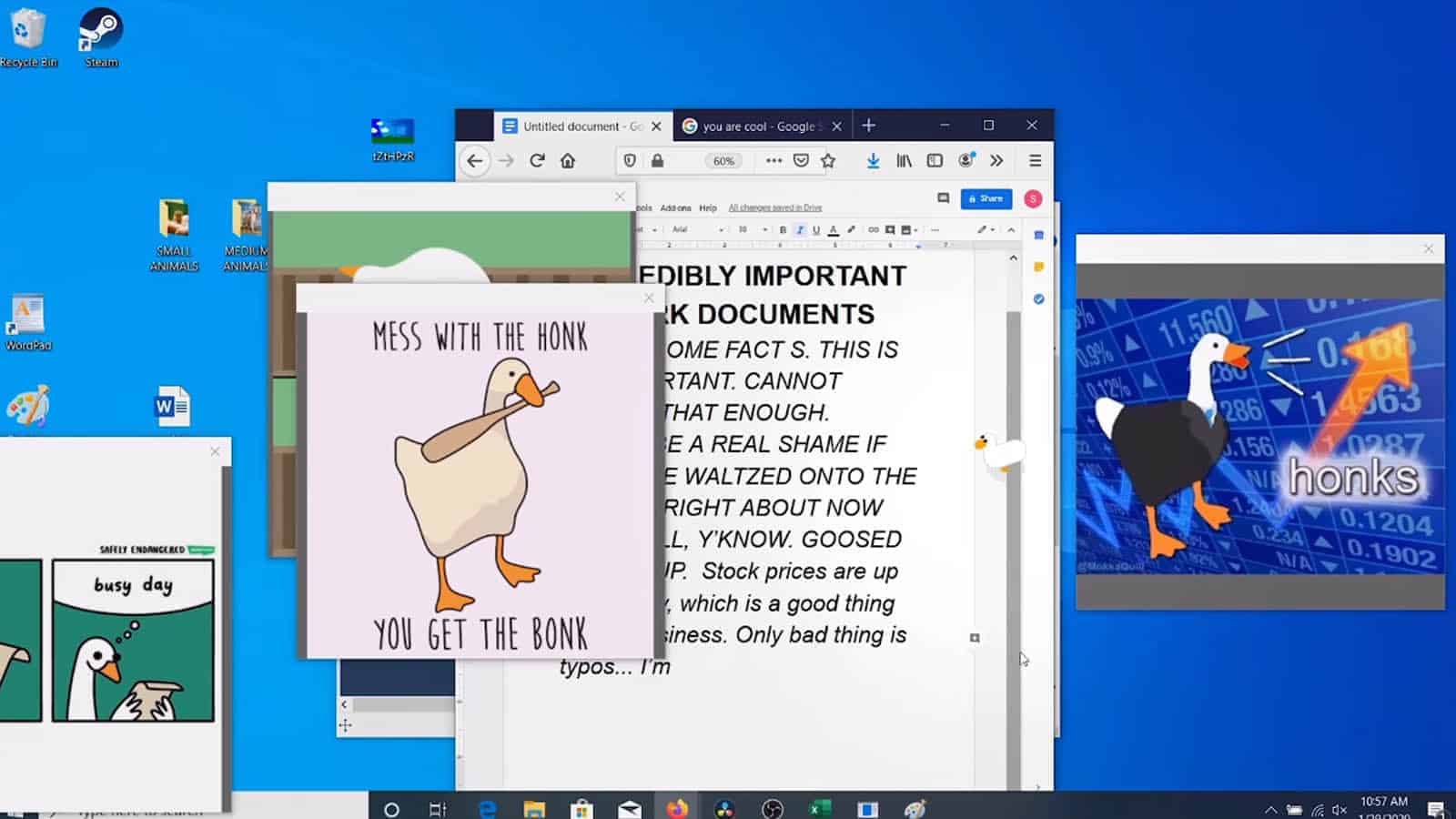 An 'Untitled Goose Game' Tribute Unleashes Chaos on Your Desktop