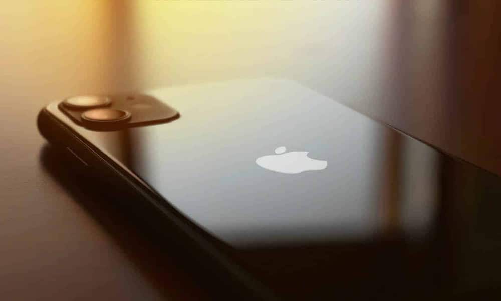 iphone on table