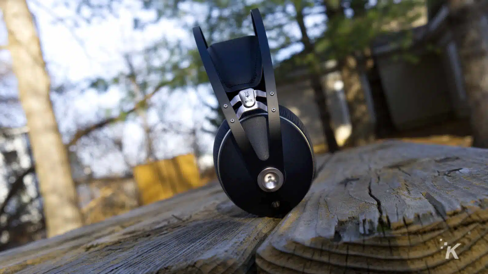 meze headphones on table