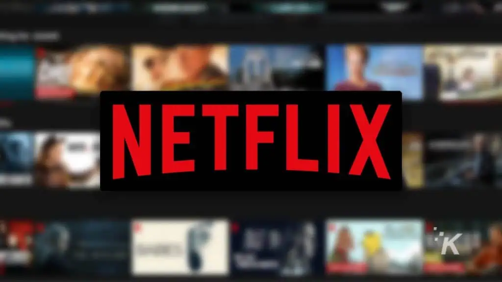 netflix logo on blurred background