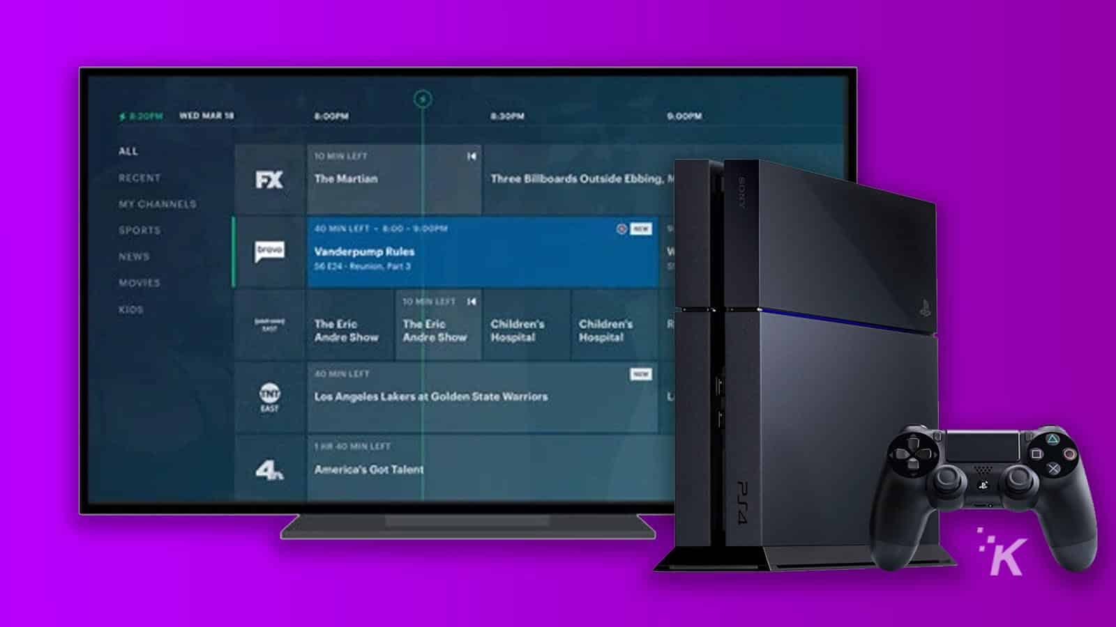 Playstation 4 hulu live on sale tv