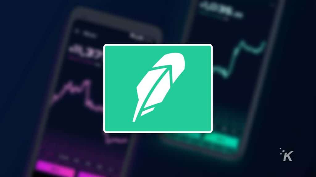 Robinhood logo on blurred background