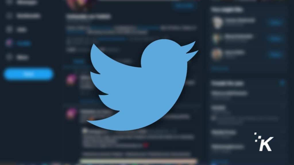 Twitter logo on dark background with tweets