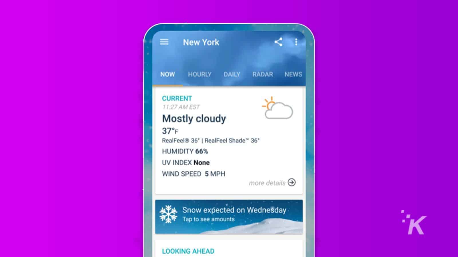 accuweather app