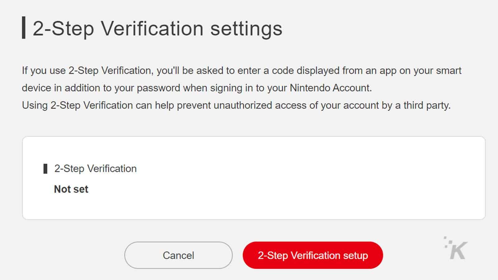 Nintendo Accounts now have Two-Factor Authentication - Vooks