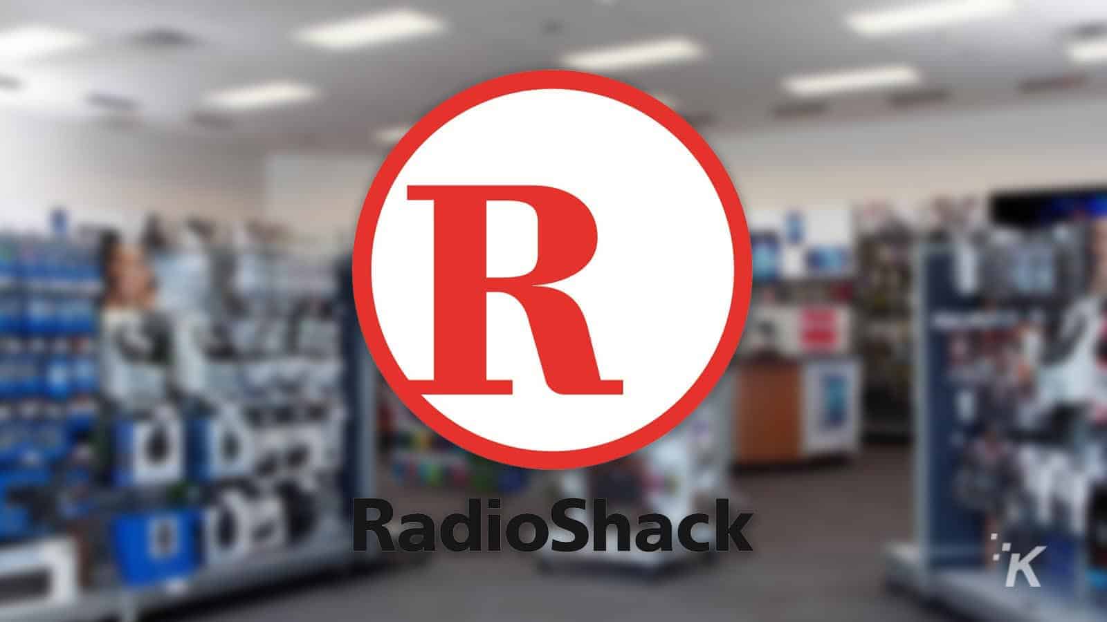 radioshack logo on blurred background