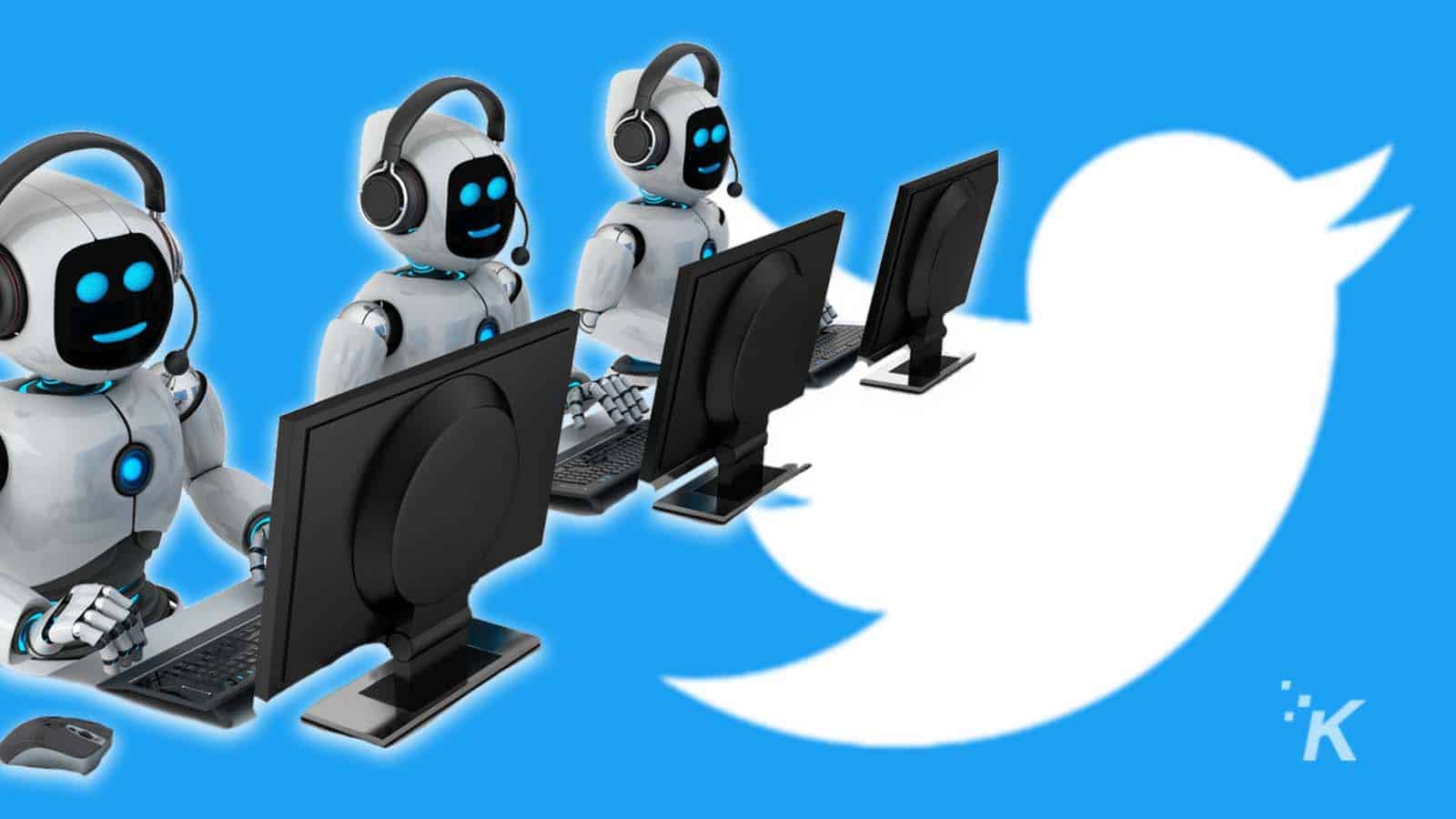 twitter bots on twitter background