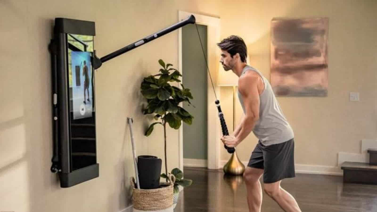 tonal weight trainer being used by a man