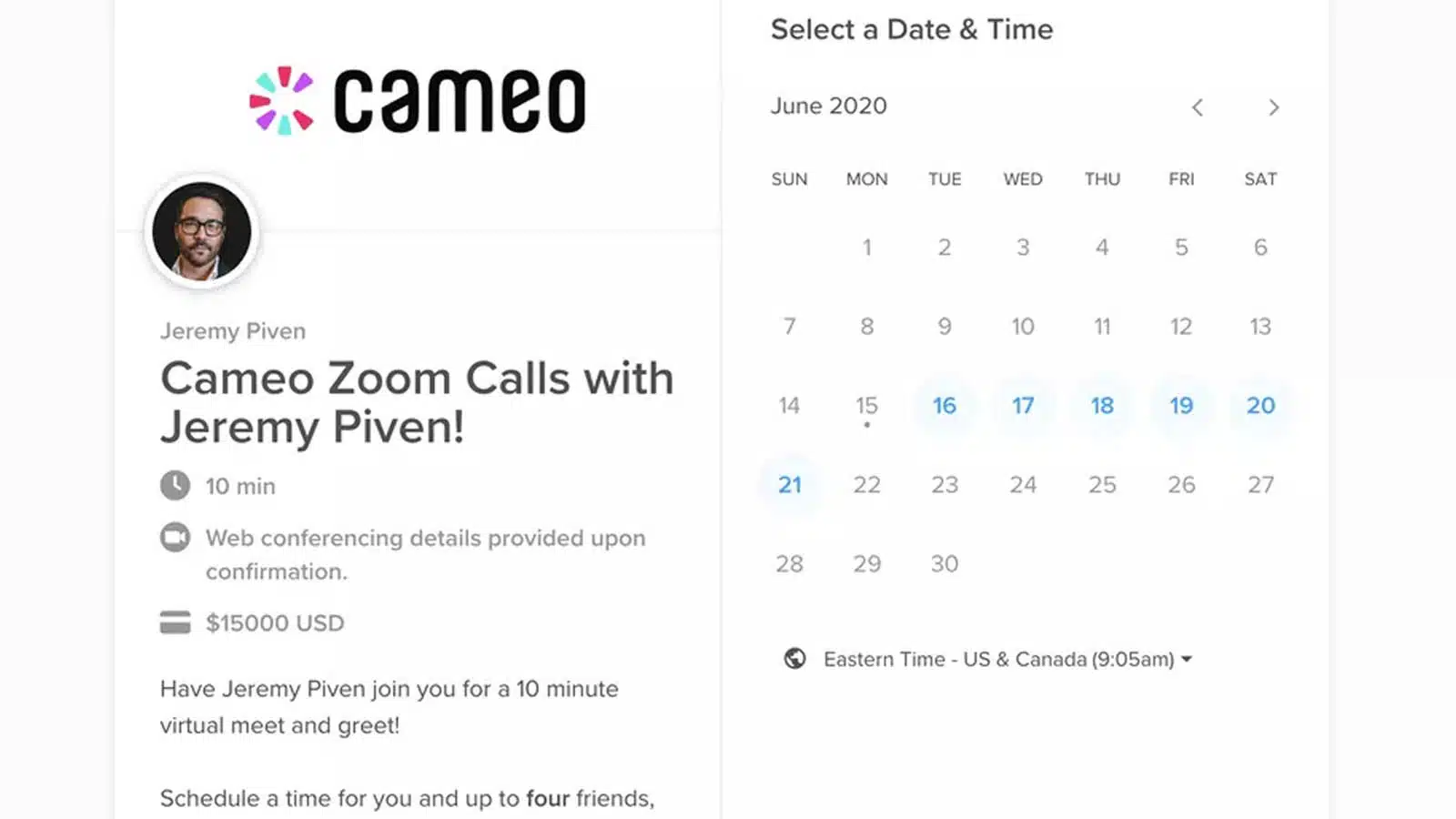 Cameo has a new Zoom feature that lets you video chat with celebrities