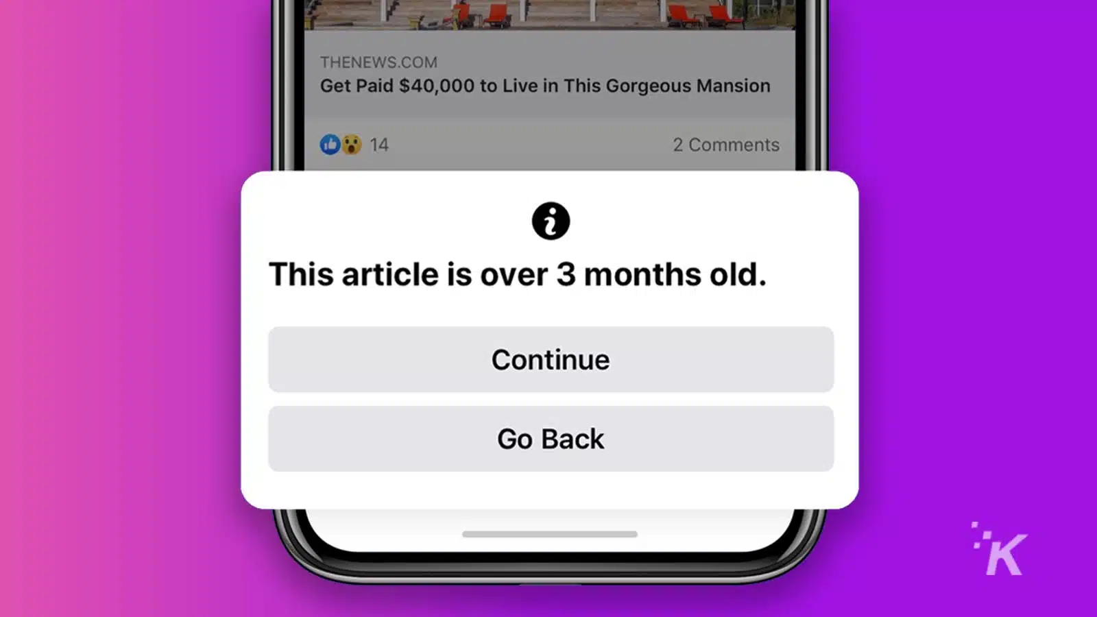 facebook article age alert
