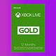 xbox live gold 12 months