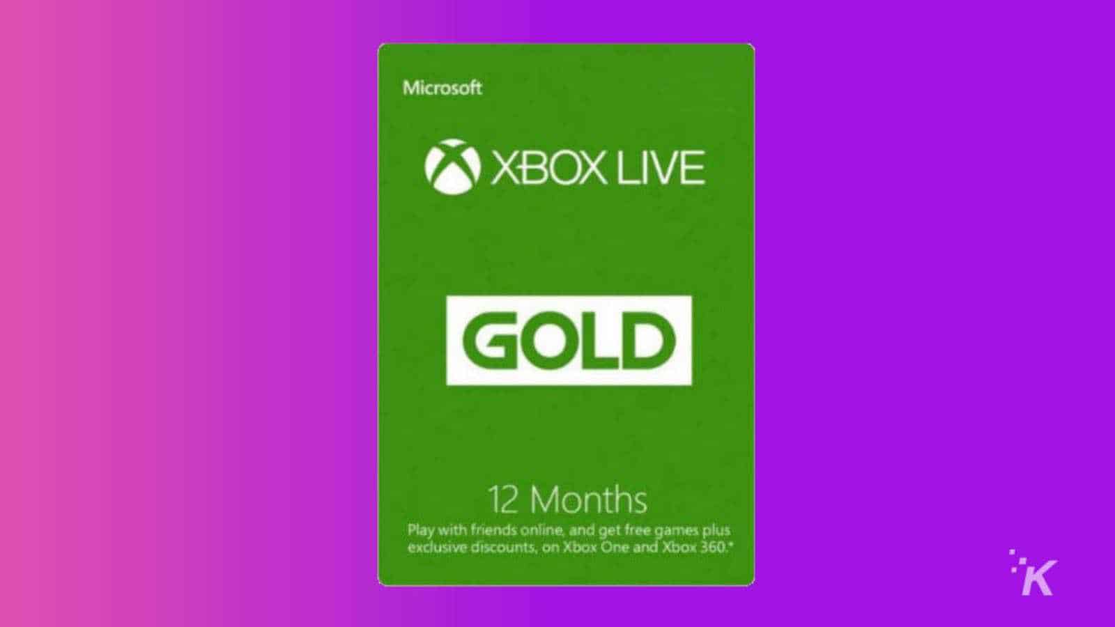 Add 12 months to your Xbox Live Gold membership for $50